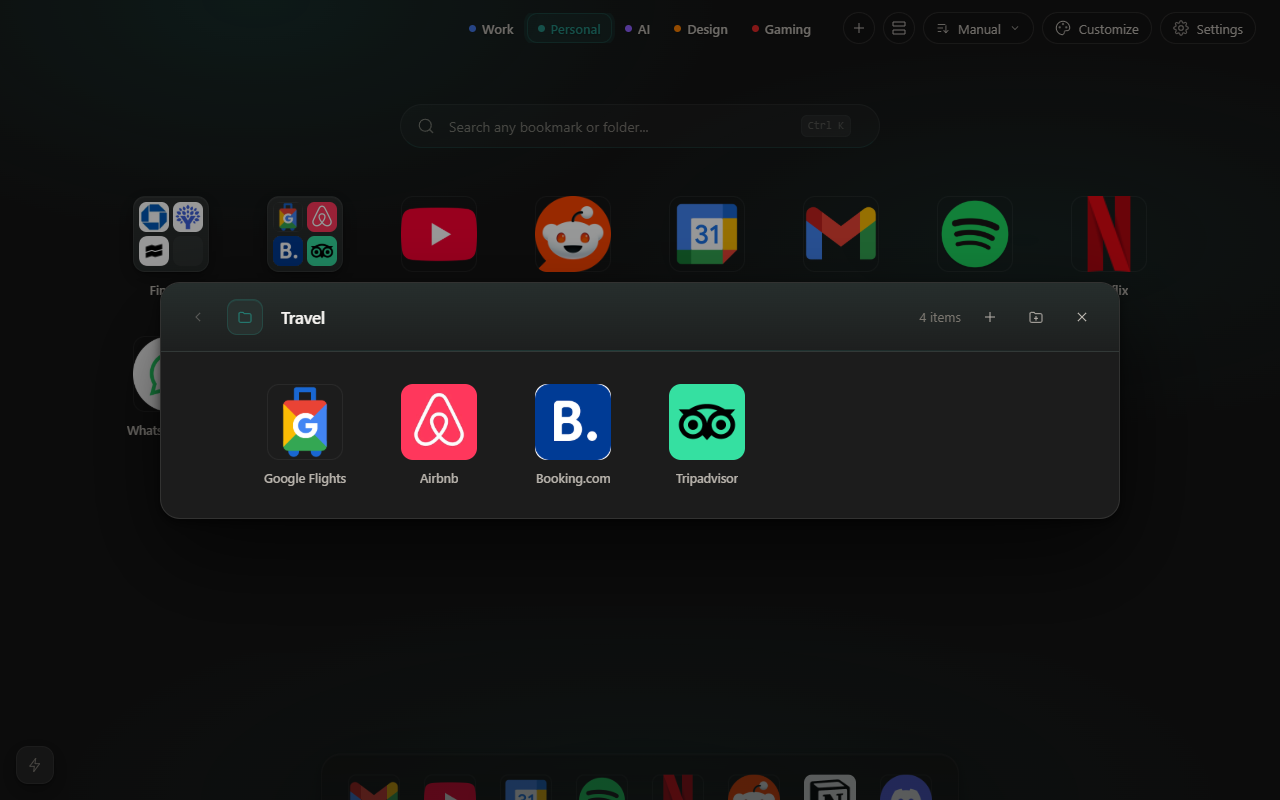 Folder overlay