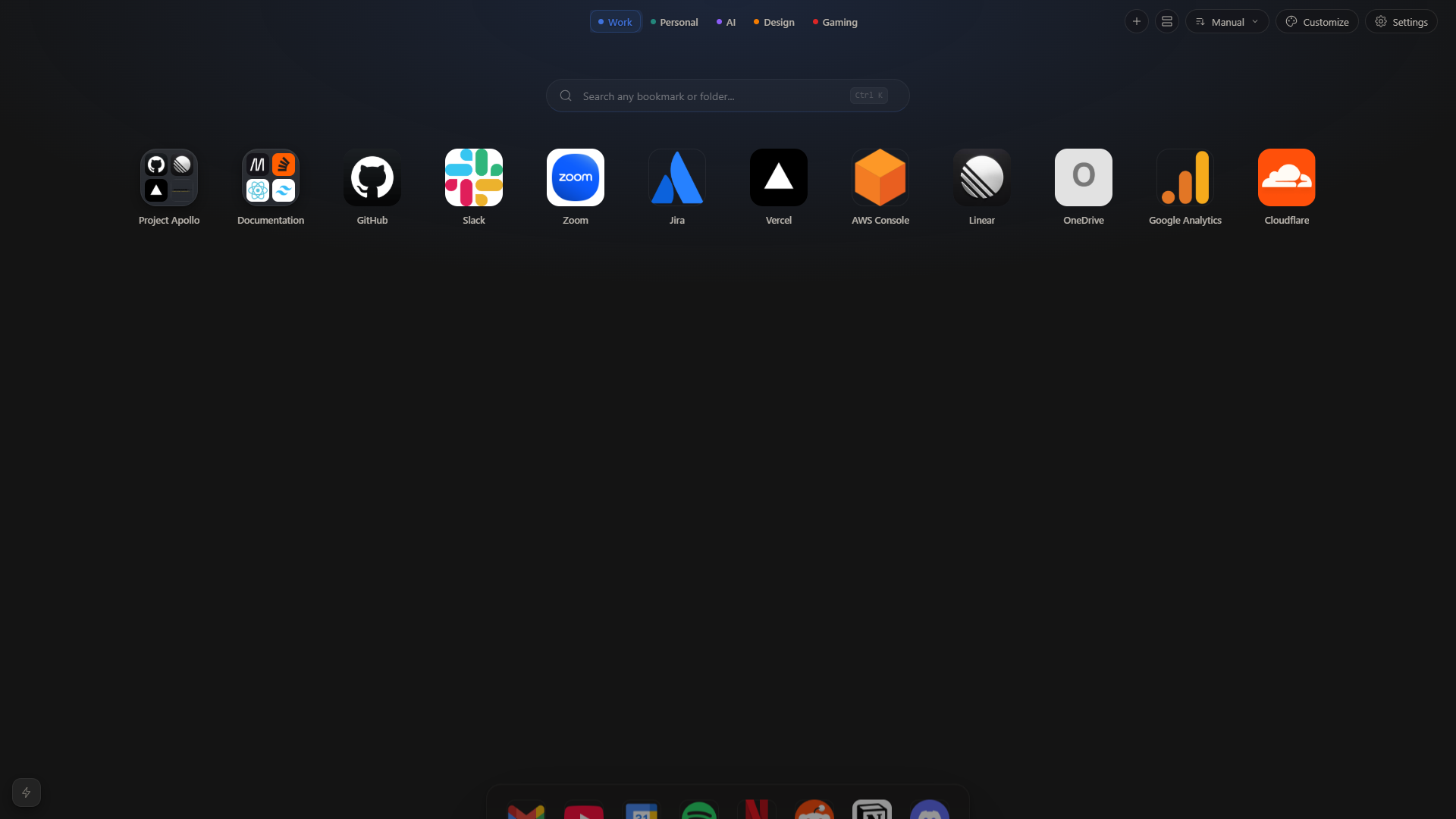 Flipp's Favorites new-tab workspace